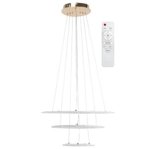 Lampa G042 złota LED sufitowa żyrandol ring koła 20/34/46 + pilot