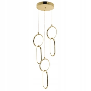 Lampa G077 złota LED wisząca sufitowa glamour