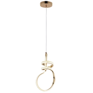 Lampa G071 złota róż LED sufitowa kryształowa glamour
