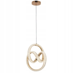 Lampa G068 złota LED sufitowa kryształowa glamour