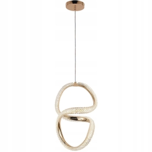 Lampa G069 złota LED sufitowa kryształowa glamour