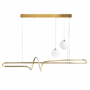 Lampa LHJ039 LED złota mat sufitowa żyrandol 120 nad stół wyspę