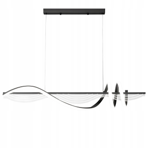 Lampa LHJ041 LED czarna sufitowa żyrandol 100 nad stół wyspę