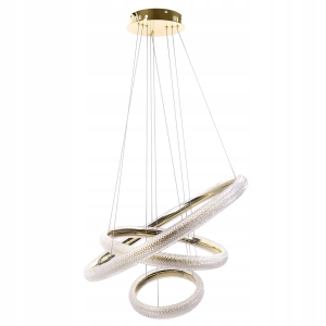 Lampa LHJ042 LED złota sufitowa żyrandol ring koła 20 / 40 / 60