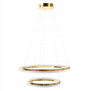 Lampa LHJ043 LED złota sufitowa żyrandol ring koła 40 / 60