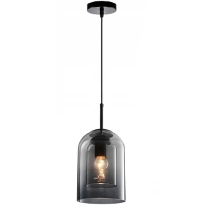 Lampa APP1705 szara sufitowa szklana dymiona