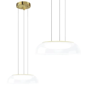 Lampa APP1691 LED złota sufitowa szklany klosz