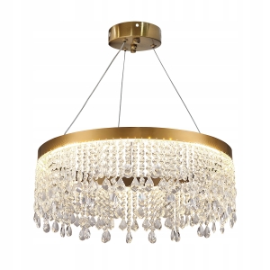 Lampa APP1731 LED złota sufitowa kryształowa żyrandol ring koło 60