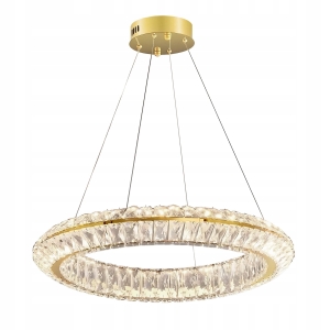 Lampa APP1768 LED złota sufitowa kryształowa żyrandol ring koło 60