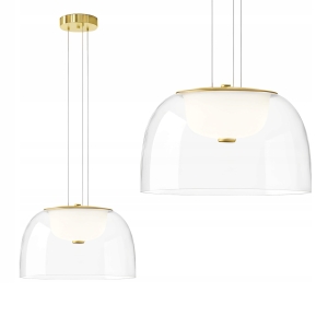 Lampa APP1690 LED złota sufitowa szklany klosz