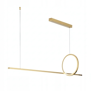 Lampa LHJ111 LED złota mat sufitowa żyrandol 100 nad stół wyspę