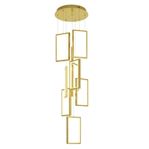 Lampa LHJ090 LED złota sufitowa wisząca nowoczesna