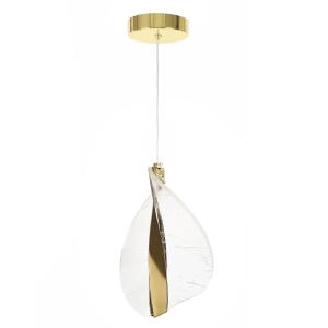 Lampa G129 LED złota wisząca sufitowa neutralna akrylowa