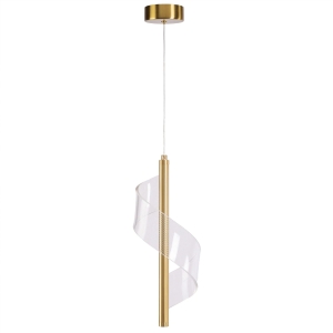 Lampa G121 LED złota wisząca sufitowa neutralna akrylowa