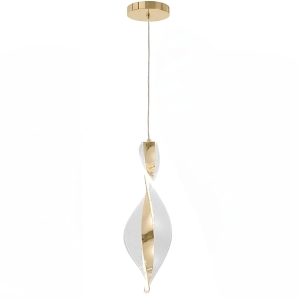 Lampa G120 LED złota wisząca sufitowa neutralna akrylowa