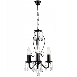 Lampa EBT013 złota sufitowa żyrandol kryształowy 3 ramiona