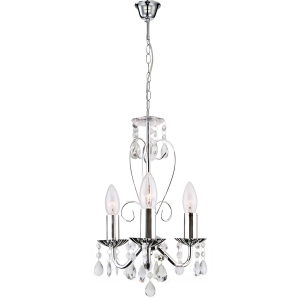 Lampa EBT011 srebrna sufitowa żyrandol kryształowy 3 ramiona