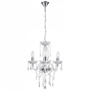 Lampa EBT006 transparentna żyrandol kryształowy 3 ramiona