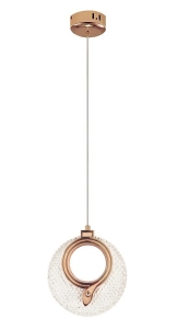 Lampa LHJ110 LED złota róż kryształowa wisząca sufitowa