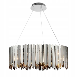 Lampa APP1763 srebrna metalowa sufitowa żyrandol 50
