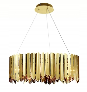 Lampa APP1764 złota metalowa sufitowa żyrandol 50