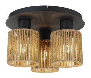 Lampa APP1819 czarna naturalna sufitowa bambusowa boho