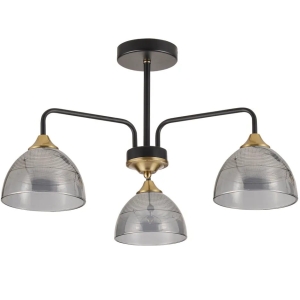 Lampa G084 czarna sufitowa szklane lustrzane klosze 3