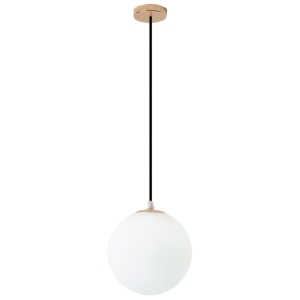 Lampa APP1249 złota sufitowa szklana mleczny klosz