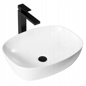 Umywalka FREJA biała nablatowa ceramiczna Rea