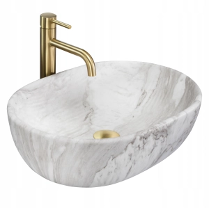 Umywalka AMELIA ASH matowa ceramiczna kamień Rea