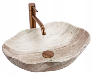 Umywalka PEARL SATURN mat kamień nablatowa ceramiczna Rea