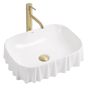 Umywalka ATRIA biała ceramiczna nablatowa glamour Rea