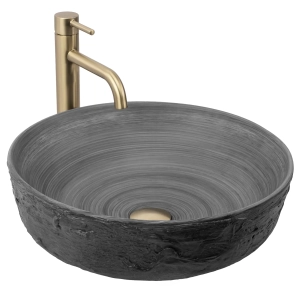 Umywalka BABILON SILVER szara matowa ceramiczna Rea