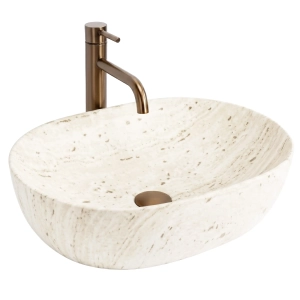 Umywalka AMELIA TRAVERTINE matowa ceramiczna kamień Rea