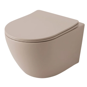 Misa WC FOCUS TAUPE TORNADO beżowa bezrantowa + deska Rea