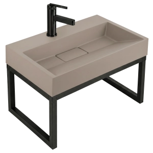 Umywalka GOYA TAUPE beżowa mat ścienna + stelaż