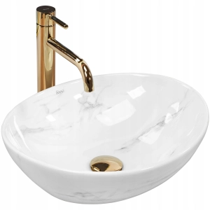 Umywalka SOFIA NATURE MARBLE marmur ceramiczna Rea